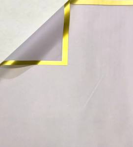 Kertas Buket Bunga List Gold Line Emas Flower Wrapping Cellophane Paper Florist Kb10