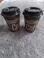P2 JOLIE/ISI 50PCS/Paper Cup Kraf/ Gelas Kopi Tahan Panas /Nesto 8 oz/Kraft Coklat Motif Random/(gelas + tutup) atau (gelas saja). 