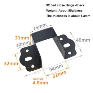 EMILRY 11 Style Bed Hinges Easy To Install Thickened Stabilizing Bed Structural Component Frame Fixings WIth Screws Bed Hardware Accessories Beam Support