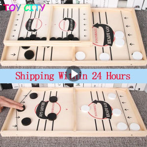 Hot Fast Table Hockey Paced Sling Puck Board Games Catapult Chess Parent-child Interactive Foosball Winner Fun Toys for Kids Gift