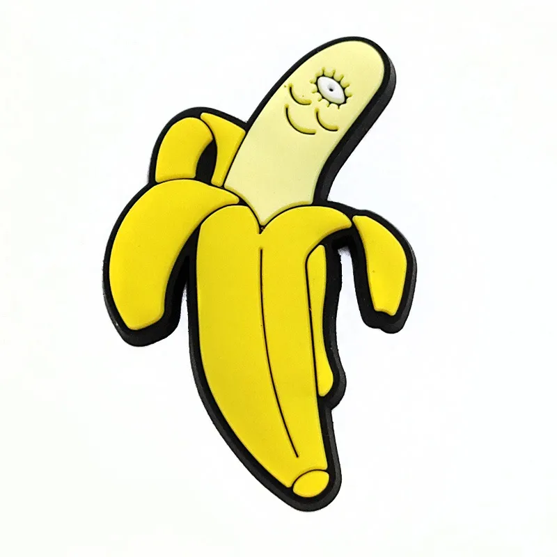 Jibz 1PCS Cute Cartoon Food and fruit series Croc DIY Garden Shoe