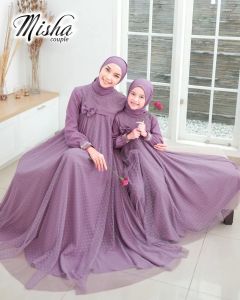 COD Misha Couple Mom & Kids Matt Syakila Mix Tilledot Apk Renda Dress Ibu Dan Anak Bisa Beli Pisah