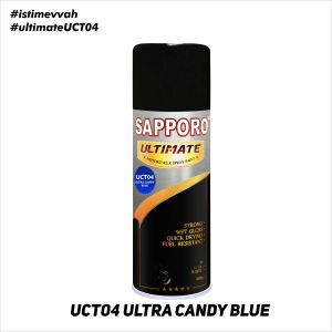 Sapporo Ultimate UCT04 Ultra Candy Blue / Sapporo Ultimate / Cat Semprot / Cat Aerosol Terbaik / Sapporo Spray / Sapporo