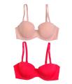 BENCH- TUR0025 Women's 2-in-1 Pack Strapless Push Up Bra. 