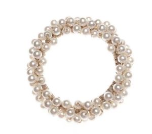 Korean style pearl hairband beauty girl personalized hair rope bracelet dual-purpose hair rope(Ready stock)