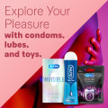 Durex Sensual Strawberry Lubricated Condoms 3s (Set of 8 - 24 Condoms). 