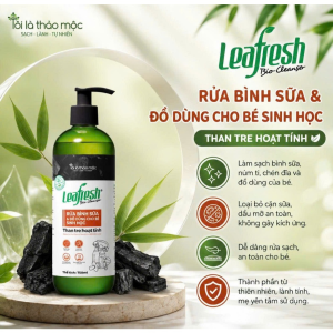 Nước Rửa Bình Sữa Leafresh Sinh Học 750ml – Than Tre Hoạt Tính Làm Sạch Cặn Sữa Và Đồ Dùng Bé
