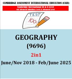 A Level Geography 9696 Past Papers (PAPER 1234) 2018-June 2025 (2IN1 Version)