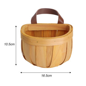 Feelife Bắc Âu Xách Tay Handmade Gỗ tre đan Lưu Trữ Giỏ tường phong cách retro hoa treo Giỏ Fruit Basket Cho Trang Trí Nội Thất