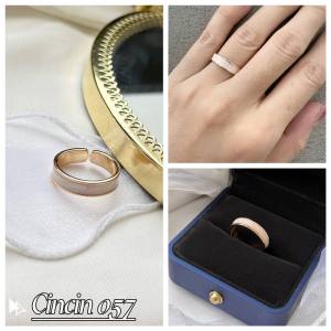 Cincin Perhiasan | Cincin Titanium Wanita Anti Karat | Perhiasan Perempuan Mewah Elegant