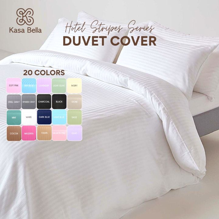 Kasa Bella Duvet Cover ONLY Stripes Hotel Quality Comforter Cover