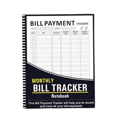 Bill Payment Organizer Payment Tracker Planner Notebook Monthly Bill Organizer