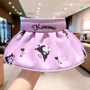 Kuromi Kids Sun Visor Extra Wide Brim 99% Uv Block Breathable Foldable Adjustable Elastic Band Sulit Budol Outdoor Beach Park 3 To 12 Years Old
