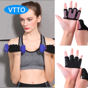 VTTO 1Pair Gym Fitness Half Finger Gloves Men Women for Crossfit Workout Glove Power Weight Lifting Bodybuilding Hand Protector