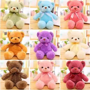 30CM Teddy Bear Stuffed Toy Animal Doll for Girlfriend Valentines Day Wedding Gift Colorful Bear Plush Toy