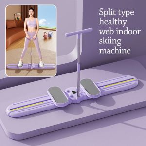 GLOBECART Purple Ski Machine Plastic Foldable Muscle Training Device Beautify Leg Shape Hip Leg Trainer Home Fitness