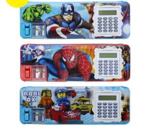 Kotak Pensil Karakter Kartun Multifungsi dengan Calculator