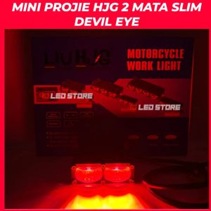 Mini Laser Slim HJG 2HT 3HT Devil Eye Lampu Tembak Slim 2 Mata 3 MATA HJG Waterproof Purple Lens