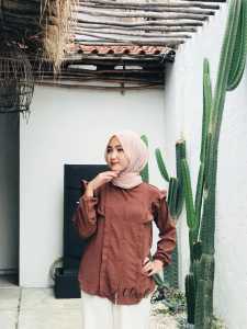 Diandra Blouse Cringkle Airflow Atasan Wanita Korea Style