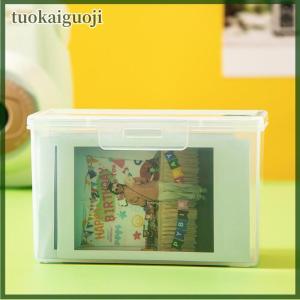 tuokaiguoji 1PC nhựa trong suốt lưu trữ hộp photocards thẻ nhỏ bộ sưu tập tổ chức Lưu trữ hộp bàn tổ chức văn phòng phẩm hộp