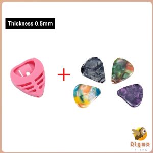 Digeo 0.5mm 1mm Guitar Pick Colorful Picks For Bass Electric & Acoustic Guitars