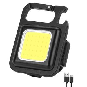 Multifunctional USB Rechargeable COB Work Lamp/ Mini Keychain LED Light for Outdoor Camping Fishing/ Night Security Flashlight LED70 LED79