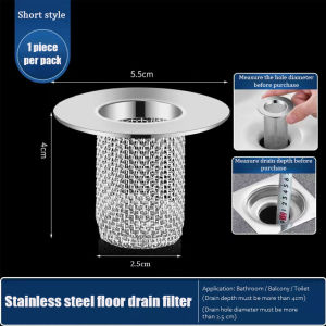 Stainles Steel Hair Catcher Anti-Clog Drain Filter Mesh Shower Floor Drain Strainer Bathroom Kitchen