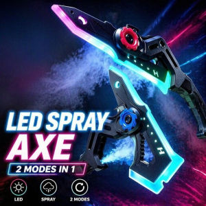 Kids Toy Sword Axe LED Light Spray Mist Transform Roleplay Glowing Cosplay Gift Boys Girls