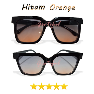 COD - KACAMATA BOLDIE FRAME TEBAL KOTAK OVERSIZED GLASSES TREN KOREA STYLE RETRO VINTAGE LENSA GRADASI 2 COLOUR ANTI UV DEBU COCOK UNTUK PRIA WANITA - COD