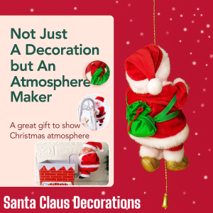 Electric Climbing Ladder Santa Claus Christmas Electric Singing Swing Santa Claus Dolls Christmas Decor Gift Toy