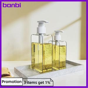 banbi Transparent Square Soap Dispenser Countertop Lotion Bottle With Pump Bathroom Lotion Liquid Soap Dispenser Refillable Emp