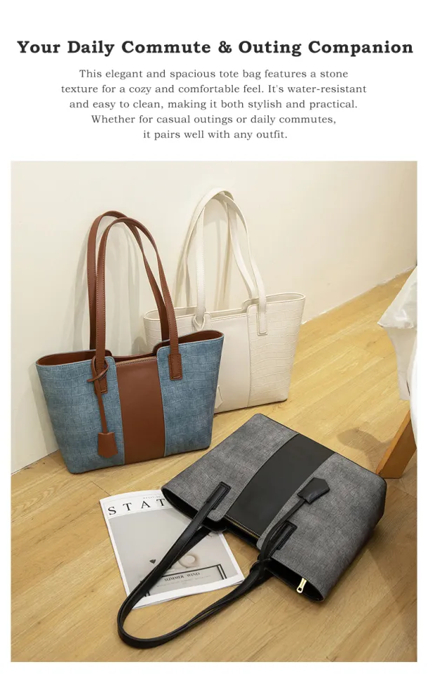 SEA CHOICE Women's Handbag Zipper PU Leather Bag, Shoulder Bag for