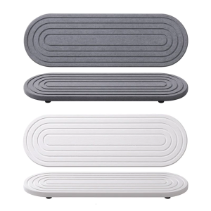 2ชิ้นแม่พิมพ์ถาดไดอะตอมไมเชียสสูงซับน้ำได้สูงดูดความชื้นที่ยึดสบู่ล้างมือแผ่นระบายน้ำ