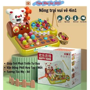 Đồ Chơi Giáo Dục MontessoriNÔNG TRẠI VUI VẺ 4in1Giúp Trẻ Phát Triển Toàn DiệnTiệm Nhà Sóc 2023 Happy Farm