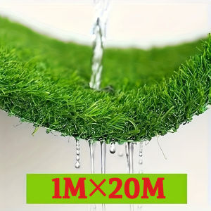 Karpet Rumput Sintetis Hijau Alami Tebal 30mm untuk Dekorasi Lantai 1*3M