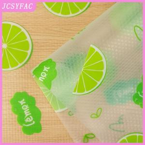JCSYFAC 4Pcs Waterproof Refrigerator Liner Set Moisture-Proof Non-Slip Washable Reusable EVA Material Novel Lemon Pattern