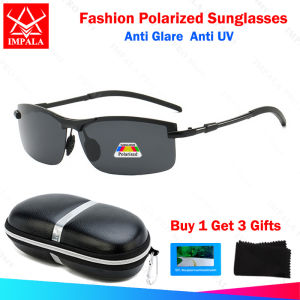 IMPALA PG2038L Auto Change Color Polarized Sunglasses for Men Driving Fishing Eyewear Anti Glare UV400 Lens Sports Sunglasses with Buckle Box