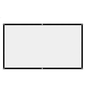 Portable Folding Outdoor HD Movie Screen Curtain 16:9 Home Simple Projector Screen Black Edge Punch