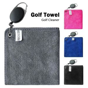 WININ with Retractable Hook Golf Towel Absorbent Quick Drying Golf Cleaning Cloth Durable Microfiber Golf Cleaner Golf Supplies