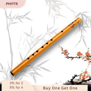 PHYTR HOT Traditional 6 Hole Bamboo Flute Clarinet Student Musical Instrument Wood AU