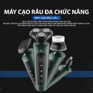 Máy Cạo Râu Đa Năng 4 Trong 1 9D - Cạo Râu Tỉa Lông Mũi Tông Đơ Rửa Mặt