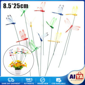 5Pcs Simulation Dragonfly Clip Lifelike Outdoor Decor Realistic Bug Deterrents Fake Dragonfly Garden Decorative Clip