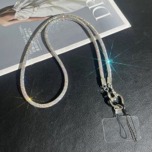 NEXTYOO Sáng Dây đeo điện thoại cương giả Pha Lê Lấp Lánh lấp lánh Dây Xích Ốp lưng điện thoại Lấp lánh Dây treo Phụ kiện điện thoại