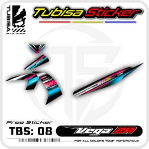 Sticker Striping Vega ZR - Stiker Striping Variasi Motor Vega ZR. TBS.08