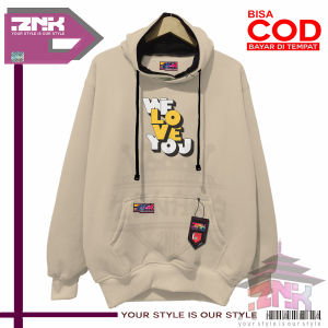 Hoodie pria tebal warna latte Sweater pria dewasa sablon we love you Jakett pria terbaru 2023 Zenaka Hoodie warna abu paralon Switerr cowok keren 2023 bahan tebal gramasi 280