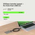 Belkin ใหม่ USB4 4K USB-C to USB-C 240W + 20Gbps CABLE 1.2 เมตร รุ่น INZ004qc1.2MBK Belkin USB-C to USB-C สายชาร์จ 240W ความเร็วสูง พร้อมสายรัด สำหรับ MacBook/Chromebook. 