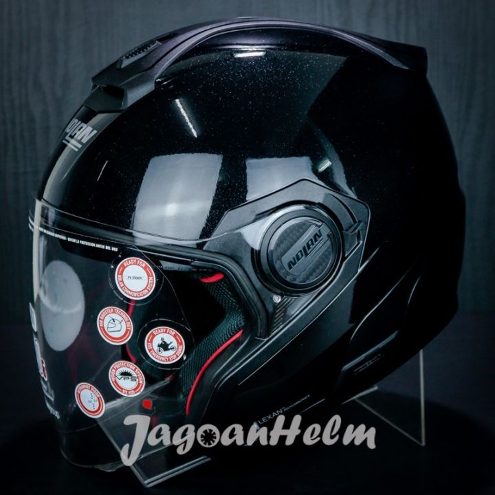 NOLAN HELM N405 #12 SPECIAL N-COM METAL BLACK HALF FACE Helm