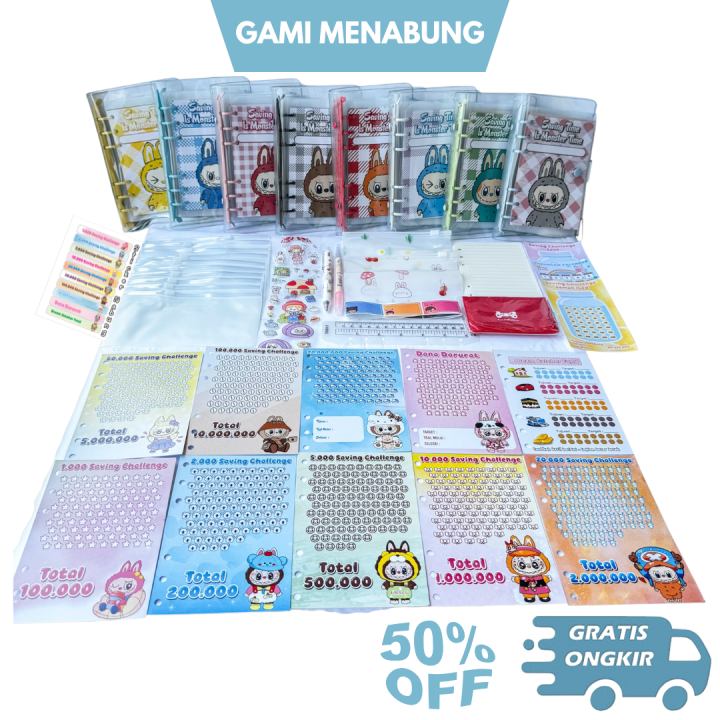 [GAMI MENABUNG] Binder Nabung A6 – Binder Labubu Keuangan Saving ...