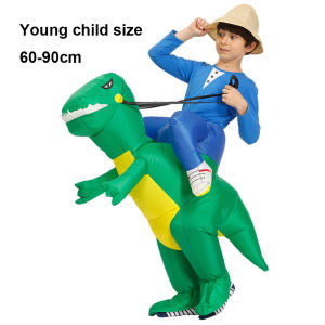 New T-REX Riding Costume For Adults Jurassic World Mascot Inflatable Costume Halloween Dinosaur Cosplay Party Anime Costume