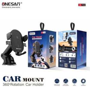 [ Akiba ] ONESAM OS-F42 2 in 1 Extendable Car Mount Holder 360 Rotating Car Windshield Dashboard Air Vent Phone Holder